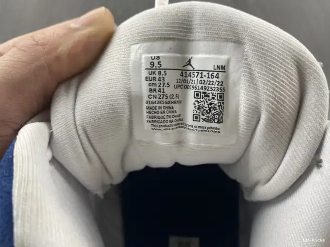1st Kicks Shoes French 414571-164 Jordan 13 Blue Air 0614